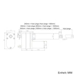 Drei 50MM-600MM 8000N Industrie Elektrischer Linearantriebe Synchronsteuerungskit (Modell 0043062)
