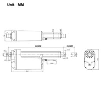 250MM 12V 24V 12000N Schwerindustrie Elektrischer Linearantrieb Elektrozylinder (Modell 0041905)