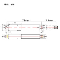 17.5MM 6V 12V 24V 188N Mikro Elektrischer Linearantrieb Mini Elektrozylinder H (Modell 0041642)