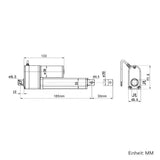 30MM 12V 24V 2000N Elektrischer Linearantrieb mit eingebautem Potentiomete (Modell 0041631-2)