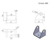 Halterung Befestigungswinkel D für Elektrischer Linearantrieb (Modell 0043007)