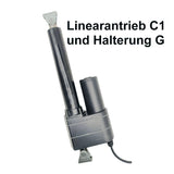 1000MM Schwerlast Linearantrieb Elektrozylinder mit Hall Effekt Sensor Positionsrückmeldung (Modell 0041548-1)