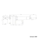 1000MM Schwerlast Linearantrieb Elektrozylinder mit Hall Effekt Sensor Positionsrückmeldung (Modell 0041548-1)