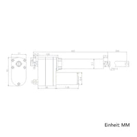 200MM 12V 24V 12000N Schwerindustrie Elektrischer Linearantrieb Elektrozylinder C2 (Modell 0041904)