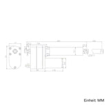 200MM 12V 24V 12000N Schwerindustrie Elektrischer Linearantrieb Elektrozylinder C2 (Modell 0041604)