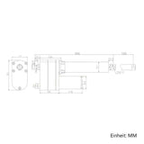 1500MM 12V 24V 36V 48V 3000N Industrieller Linearantrieb Elektrozylinder (Modell 0041556)