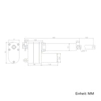 150MM 12V 24V 12000N Schwerindustrie Elektrischer Linearantrieb Elektrozylinder C2 (Modell 0041903)