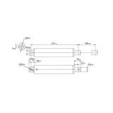 150MM 12V 24V Mini Elektrozylinder Stifttyp Linearantrieb E (Modell 0041583)