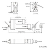 200MM Hub Linearantrieb IP67 Wasserdicht & Leise mit Eingebauter Hall Effekt Sensor (Modell 0041936-1)