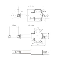 100MM Hub 188N Kleiner Kompakter Linearantrieb perfekt für enge Räume (Modell 0041748)
