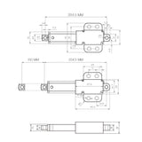 150MM Hub 188N Kleiner Kompakter Linearantrieb perfekt für enge Räume (Modell 0041749)