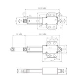 30MM Hub 188N Kleiner Kompakter Linearantrieb perfekt für enge Räume (Modell 0041745)