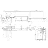 1000MM 12V 24V 6000N Elektrischer Linearantrieb Elektrozylinder (Modell 0041519)