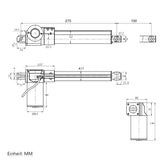 Industrieller Linearantrieb mit 100mm einstellbarem Hub und Elektronischer Magnetschalter (Modell 0041512-3)