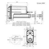 Flache Platten Halterung zur unteren Montage für Elektrischer Linearantrieb F (Modell 0043110)