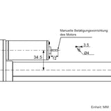 Handrad zur manuellen Betätigungsvorrichtung des Mini-Industrie-Linearantriebs A (Modell 0044141)