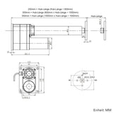 Fester Unterseite Montage Quadratische Flache Platten Halterung für Elektrischer Linearantrieb C (Modell 0043076)