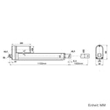 1000MM 12V 24V 2000N Elektrischer Linearantrieb Elektrozylinder mit einstellbarem Hub (Modell 0041509-3)