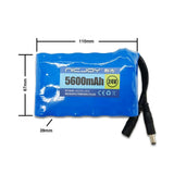 24V 5600mAh Lithiumbatterie Pack Mit Wiederaufladbare Funktion