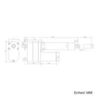 250MM 12V 24V 12000N Schwerindustrie Elektrischer Linearantrieb Elektrozylinder C2 (Modell 0041905)