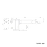 300MM 12V 24V 12000N Schwerindustrie Elektrischer Linearantrieb Elektrozylinder C2 (Modell 0041906)