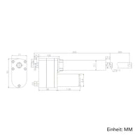 300MM 12V 24V 8000N Industrieller Linearantrieb Elektrozylinder (Modell 0041543)