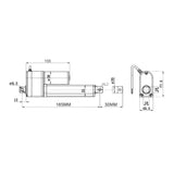 30MM 12V 24V 2000N Elektrischer Linearantrieb mit eingebautem Potentiomete (Modell 0041631-2)