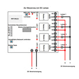 4 Kanälen WIFI / Bluetooth Funk Fernbedienung Schalter für Vorhang/Motor/Linearantrieb (Modell 0022015)