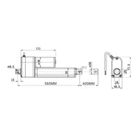 400MM 12V 24V 2000N Elektrischer Linearantrieb mit eingebautem Potentiomete (Modell 0041506-2)