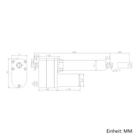 400MM 12V 24V 12000N Schwerindustrie Elektrischer Linearantrieb Elektrozylinder C2 (Modell 0041608)