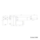 400MM 12V 24V 12000N Schwerindustrie Elektrischer Linearantrieb Elektrozylinder C2 (Modell 0041908)