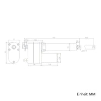 450MM 12V 24V 12000N Schwerindustrie Elektrischer Linearantrieb Elektrozylinder C2 (Modell 0041909)