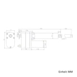 450MM 12V 24V 12000N Schwerindustrie Elektrischer Linearantrieb Elektrozylinder C2 (Modell 0041609)