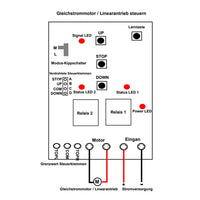 1CH Drahtloser Empfänger für DC 12V/24V Linearantrieb Elektrozylinder Linearmotor