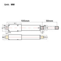 50MM 12V 188N Mikro Elektrischer Linearantrieb Mini Elektrozylinder H (Modell 0041645)