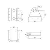 50MM-600MM 8000N Linearantrieb Elektrozylinder mit Fernbedienung (Modell 0043081)