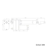 600MM 12V 24V 12000N Schwerindustrie Elektrischer Linearantrieb Elektrozylinder C2 (Modell 0041611)