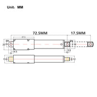 17.5MM 6V 12V 24V 188N Mikro Elektrischer Linearantrieb Mini Elektrozylinder G (Modell 0041622)