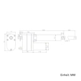8000N 800MM Schwerlast Linearantrieb Präzise Steuerung mit Potentiometer