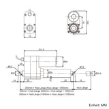 8000N Schwerlast-Linearantrieb mit Fernbedienung und Magnetischen Reed-Sensoren (Modell 0043081-4)