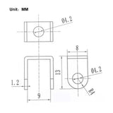 Halterung Befestigungswinkel F für Elektrischer Linearantrieb (Modell 0043009)