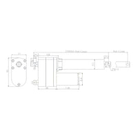 50MM-700MM 8000N Linearantrieb Elektrozylinder mit Fernbedienung (Modell 0043081)