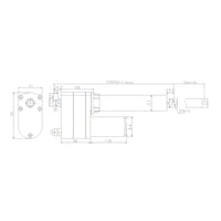 12V 24V 12000N Elektrischer Linearantrieb Elektrozylinder mit Fernbedienung (Modell 0043082)