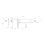 12V 24V 12000N Elektrischer Linearantrieb Elektrozylinder mit Fernbedienung (Modell 0043082)