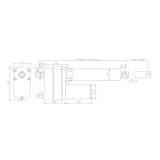 50MM-700MM 8000N Linearantrieb Elektrozylinder mit Fernbedienung (Modell 0043081)