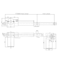 6000N Industrie Elektrischer Linearantrieb 12V 24V DC mit Fernbedienung (Modell 0043080)