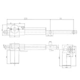 50MM 12V 24V 6000N Elektrischer Linearantrieb Elektrozylinder (Modell 0041511)