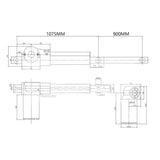 900MM 12V 24V 6000N Elektrischer Linearantrieb Elektrozylinder (Modell 0041535)