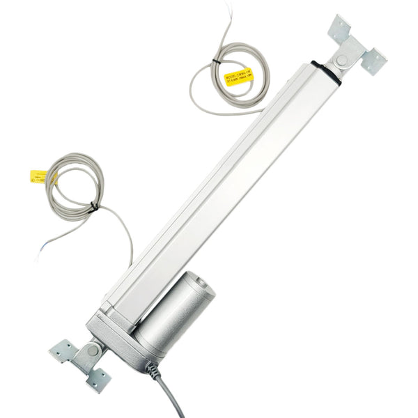 OVAQUIXI 24V Elektrischer Linearantrieb mit 200mm Hub, 15mm/s Geschwindigkeitsbereich, 50N Arbeitsbereich OVAQUIXI 24V Elektrischer Linearantrieb mit 200mm Hub, 15mm/s Geschwindigkeitsbereich, 50N Arbeitsbereich