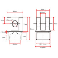 Anpassung des Frontverbinders für Linearantriebe B und J (Modell 0044106)